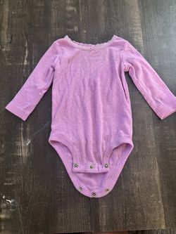 Pink Long Sleeve Baby Onesie