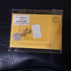 925 Silver 5mm 4prong Moissanite Earrings
