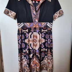 Vintage Domino Fashion Dress Small 70s?