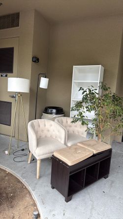 Free chairs and lamps