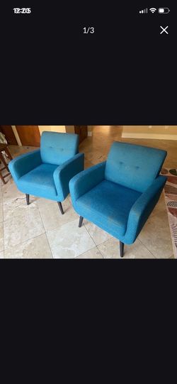 Pair of blue boho chair 40$ for the pair