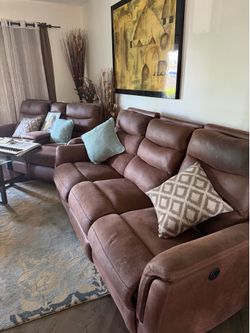 2 piece electric sofa recliner