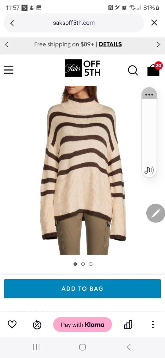 Lea & Viola Striped Longline Sweater