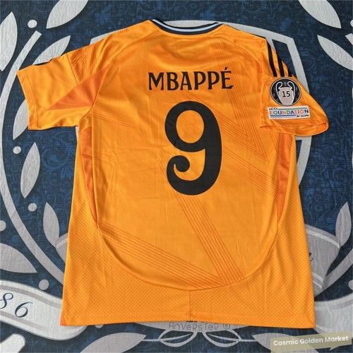 2425 Away Orange No.9 Mbappe Short SleeveSoccer Jerseys