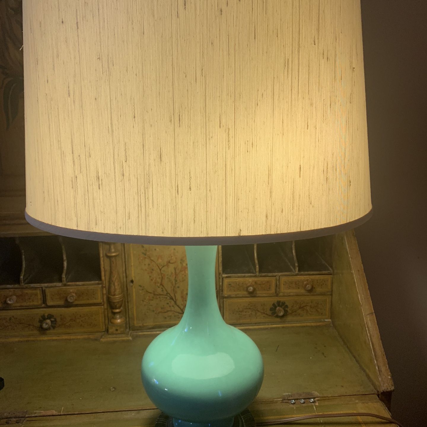Vintage Turquoise Teal Geeen Blue Lamp