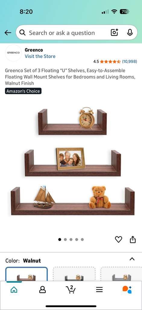 3 Floating Shelves Wall Mounted Solid Wood Shelf Display Ledge Storage Shelves for Living Room Kitchen Bathroom Carbonized Black Set rustic brown Ne