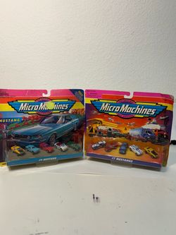 Vintage Galoob Micro Machines lot Ford Mustang toy car action figure