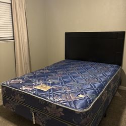 Full Size Mattress, Box Spring, And Frame 