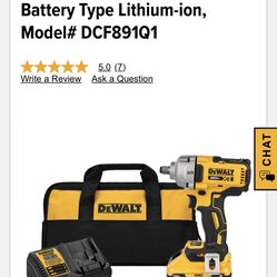 DEWALT, 20V MAX* XR 1/2in. Mid-Range Impact Wrench Kit, Drive Size 1/2 in, Volts 20, Battery Type Lithium-ion, Model# DCF891Q1