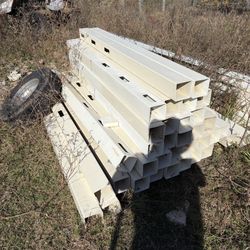 Rails White PVC Fence