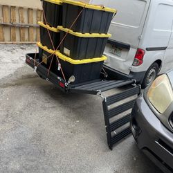 Folding  Cargo Carrier with 3-Position Ramp