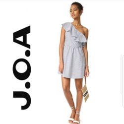J.O.A Stripe One Shoulder Dress NWT! Size Large