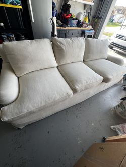 Pottery Barn Style Slipcovered Sofa Down/ Duck Feather Couch