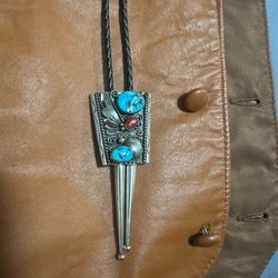 1960s .925 Silver Navajo Bolo Tie 