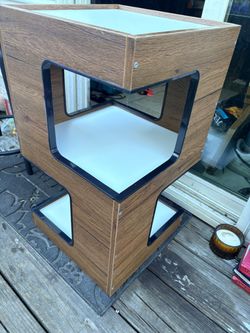 Modern Wooden Cat Condo Side Table / Pet End Table"