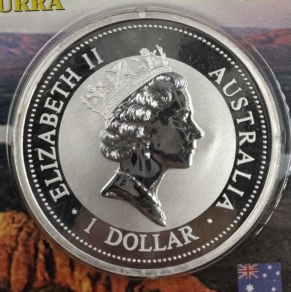 1994 Australian $1 Silver Kookaburra In Littleton Case