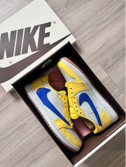 Size 11 Men Travis Scott Air Jordan 1 Low "Yellow Canary"