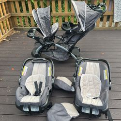 Baby Trend Double Stroller & Infant Car Seats