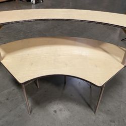 Small Size Serpentine table with bar top / Portable bar - bottom table can be used on its own for a dining/ home school/office table - great for parti