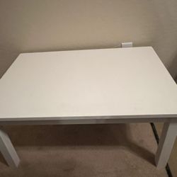 Wooden White Table 33L X 24D X 15.1/4 H