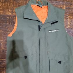 GREY & ORANGE SLEEVELESS JERSEY - L - MEN