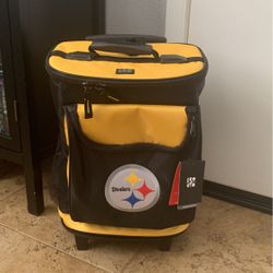 Steelers rolling hot sale cooler