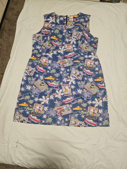 Disney vintage early 2000s postcard  denim dress