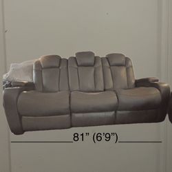 Faux Leather Recliner 3pcs