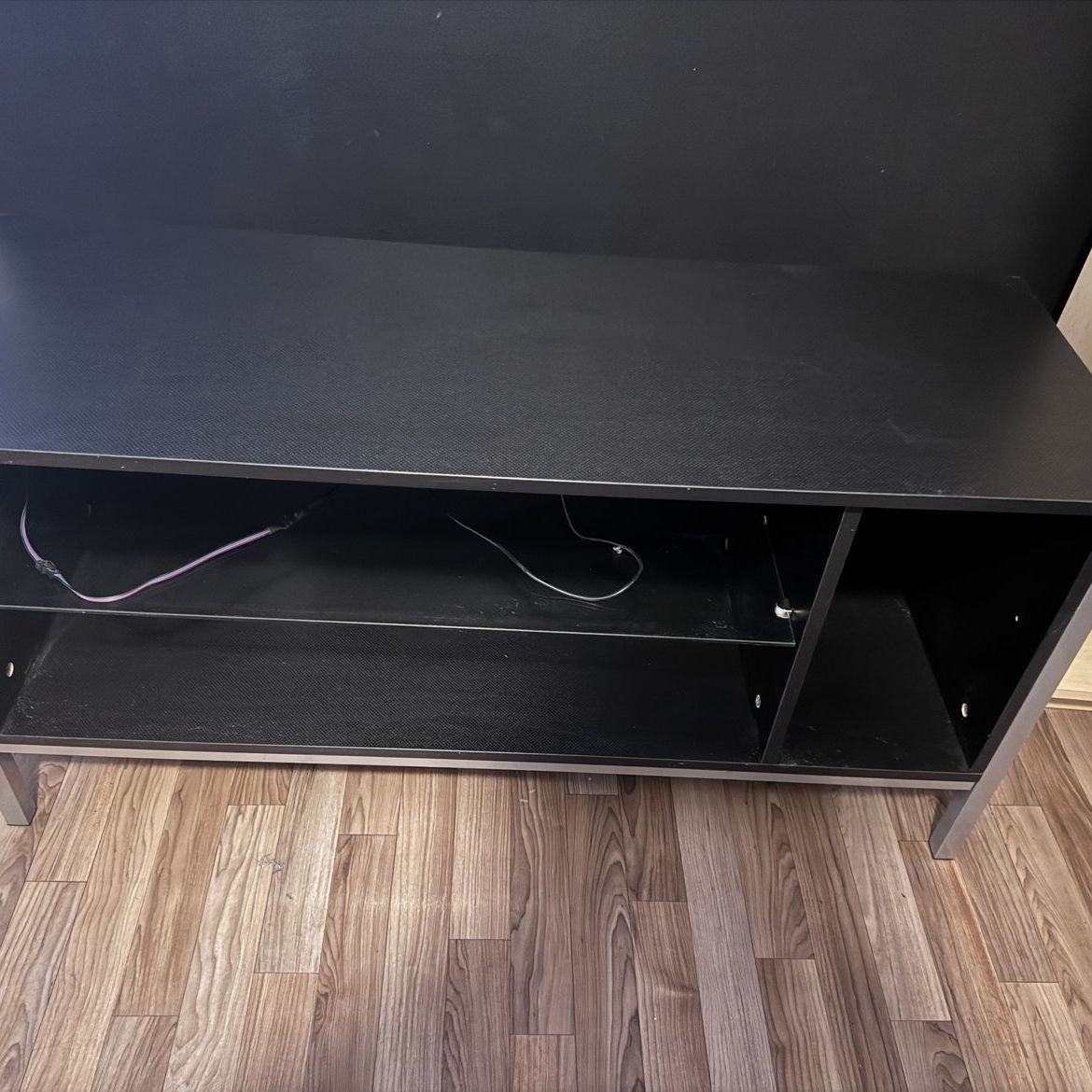 Black TV stand