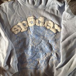 Sp5der Hoodie- Light Blue