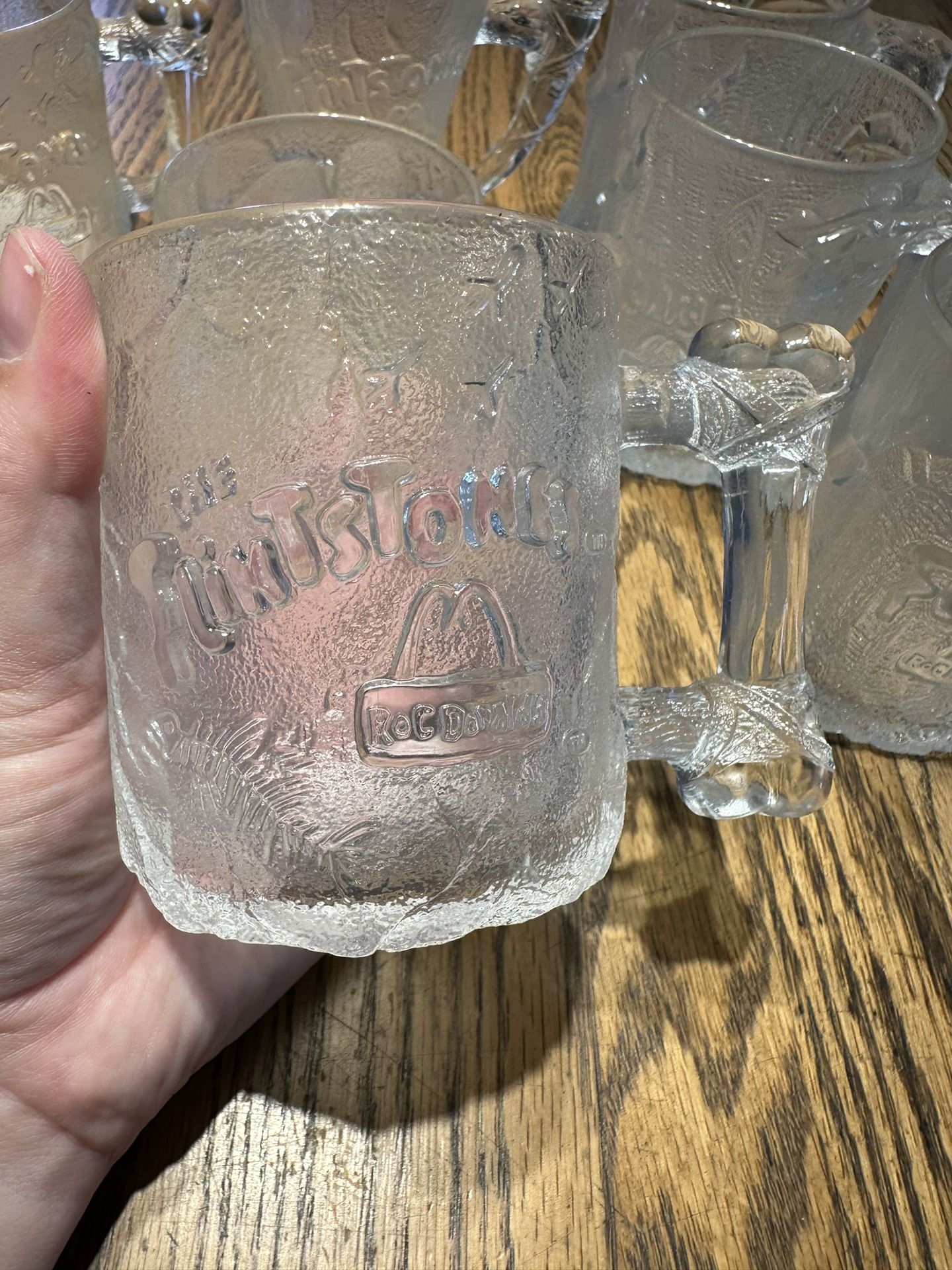Vintage 1993 McDonald’s Flintstones Glass Mugs