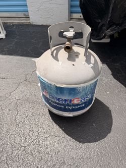 Empty propane tank