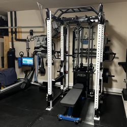 Rep Ares Power Rack With Bench And Weights 
