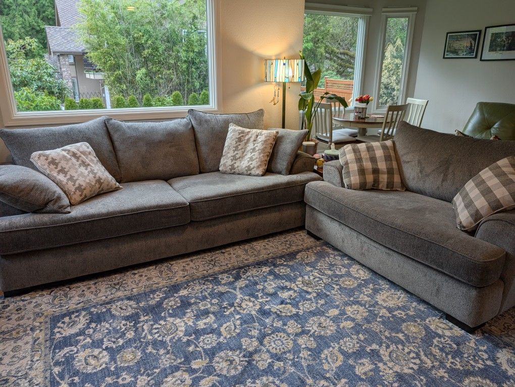 Gray Sofa and Double Chair
