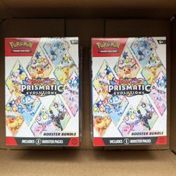 Pokemon TCG Scarlet & Violet Prismastic Evolutions Booster Bundles X2 