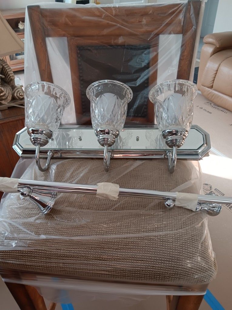 Bathroom Light And Towel Bar