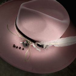 Pale rose Statement Hat Fedora Barbie Fashion 