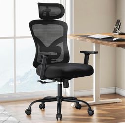 Marsail Ergonomic Office Chair Ergonomic Gaming Chair with Lumbar Support, 2D Headrest, Adjustable Armrests, Contoured Seat Cushion, Computer Desk Cha