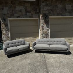Stylish Gray Upholstered Sofas