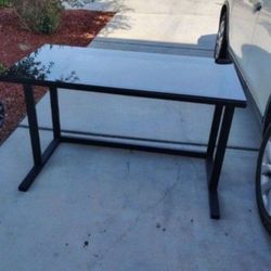 Like New Beautiful Glass Top Desk Size 44x24 Inches - $35