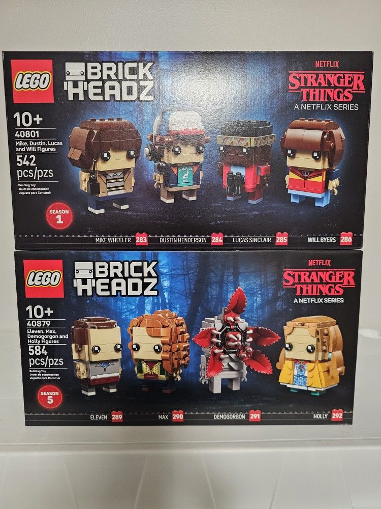 STRANGER THINGS Brick Headz LEGO Lot