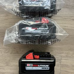 Milwaukee M18 18-Volt High Output  6.0 Ah Battery  $80 Each 