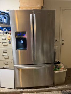 Stainless steel  Whirlpool fridge