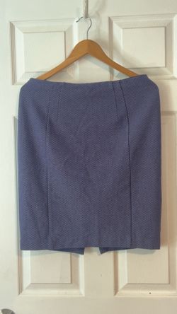 Blue Pinstripe Pencil Skirt