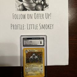 Pokémon CGC 8 Magneton Holo 1999 Base Set