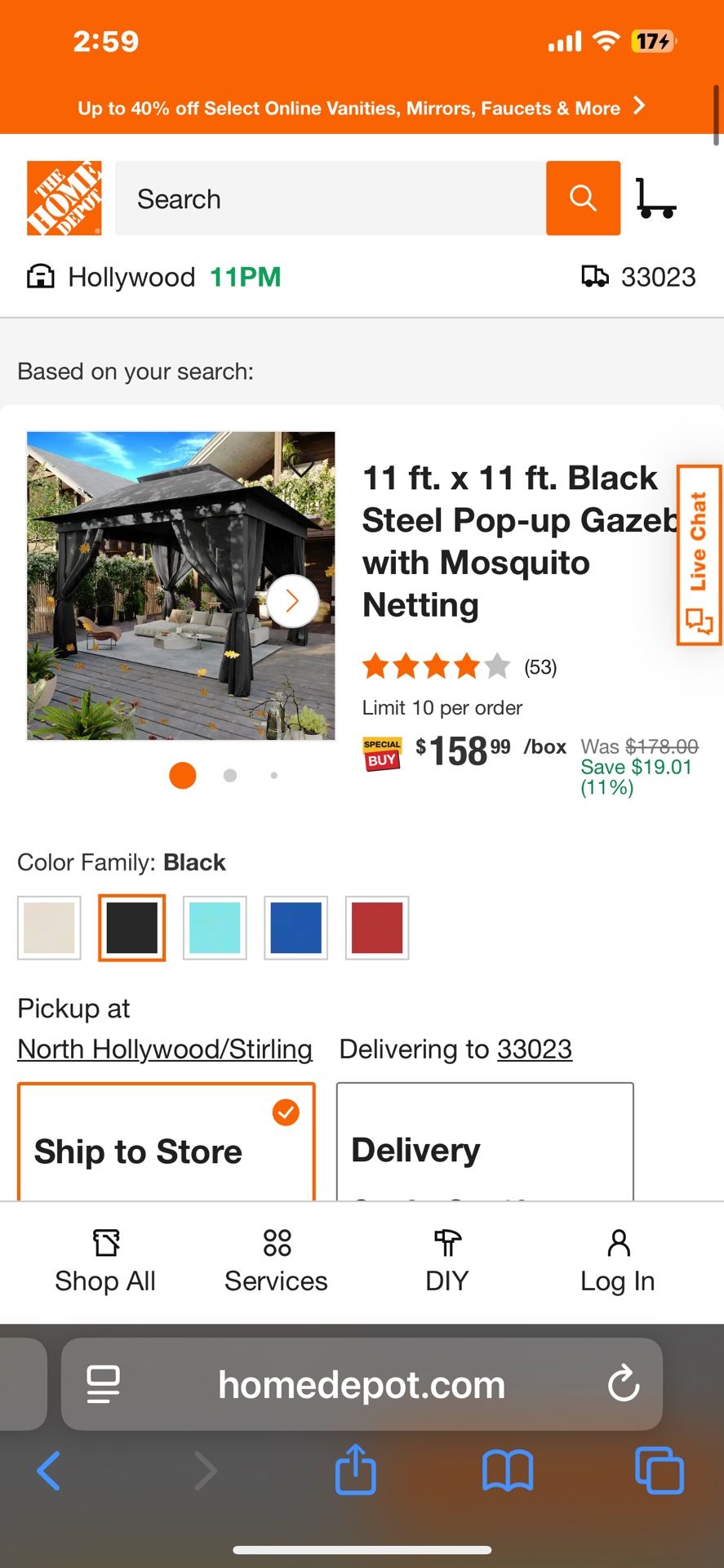 Canopy Pop Up Tent Mosquito Betting
