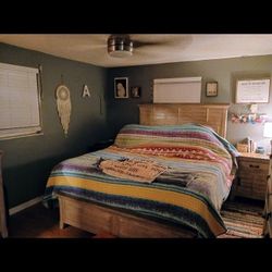 Farmhouse Rustic Queen Bed frame 
