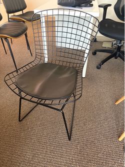 Bertoia Style Wire Side Chair with Cushion