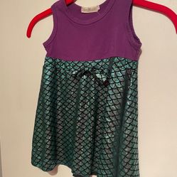 Henz Purple And Green Girls Mermaid Dress