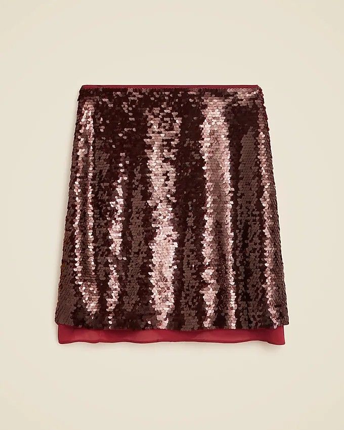 J. Crew Chiffon-lined Sequin Skirt Size 6